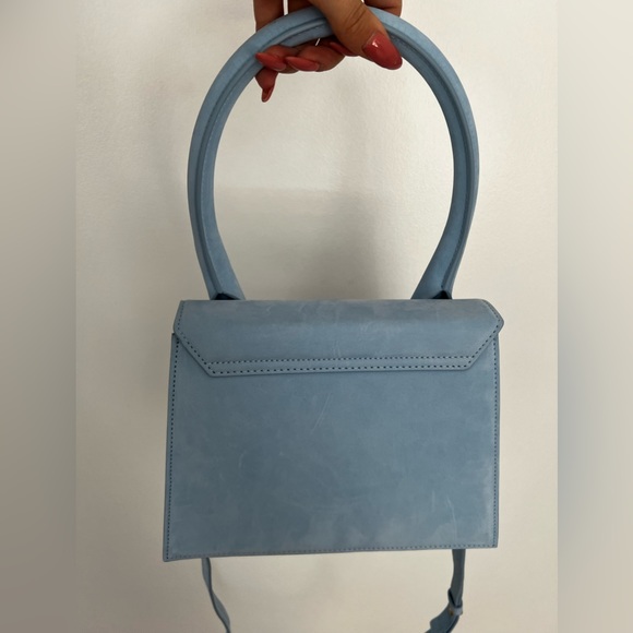 Jacquemus Le Grand Chiquito Suede Bag Light Blue - Picture 9 of 15